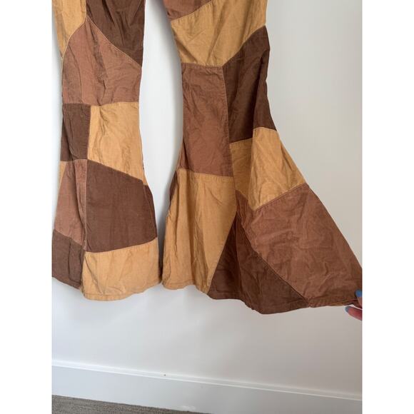 Free People No Boundaries Pieced Cord Jean Flares We The Free - Picture 7 of 10